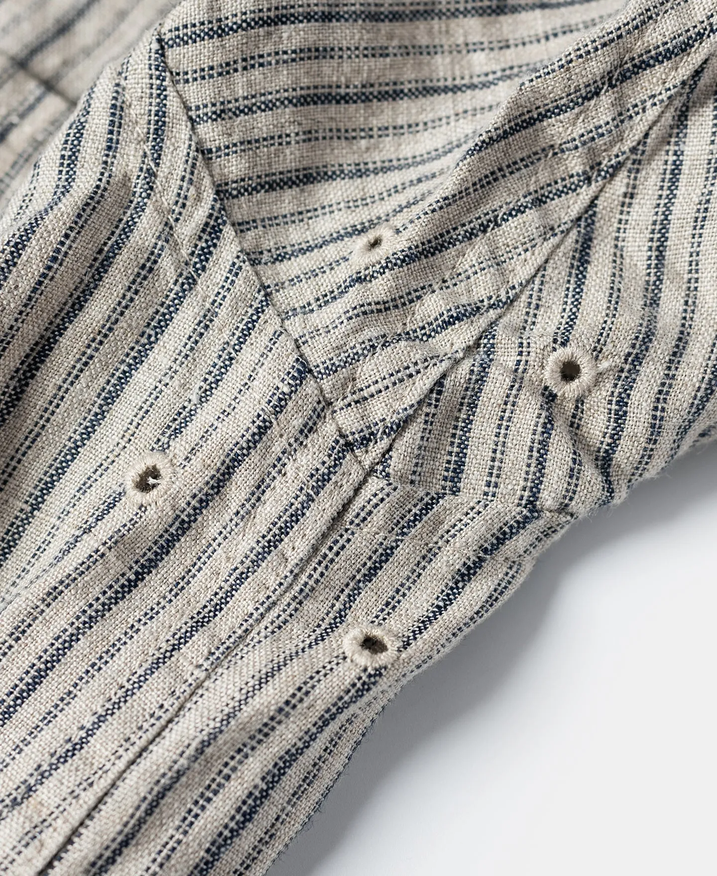 1930s Striped Linen Baseball Shirt