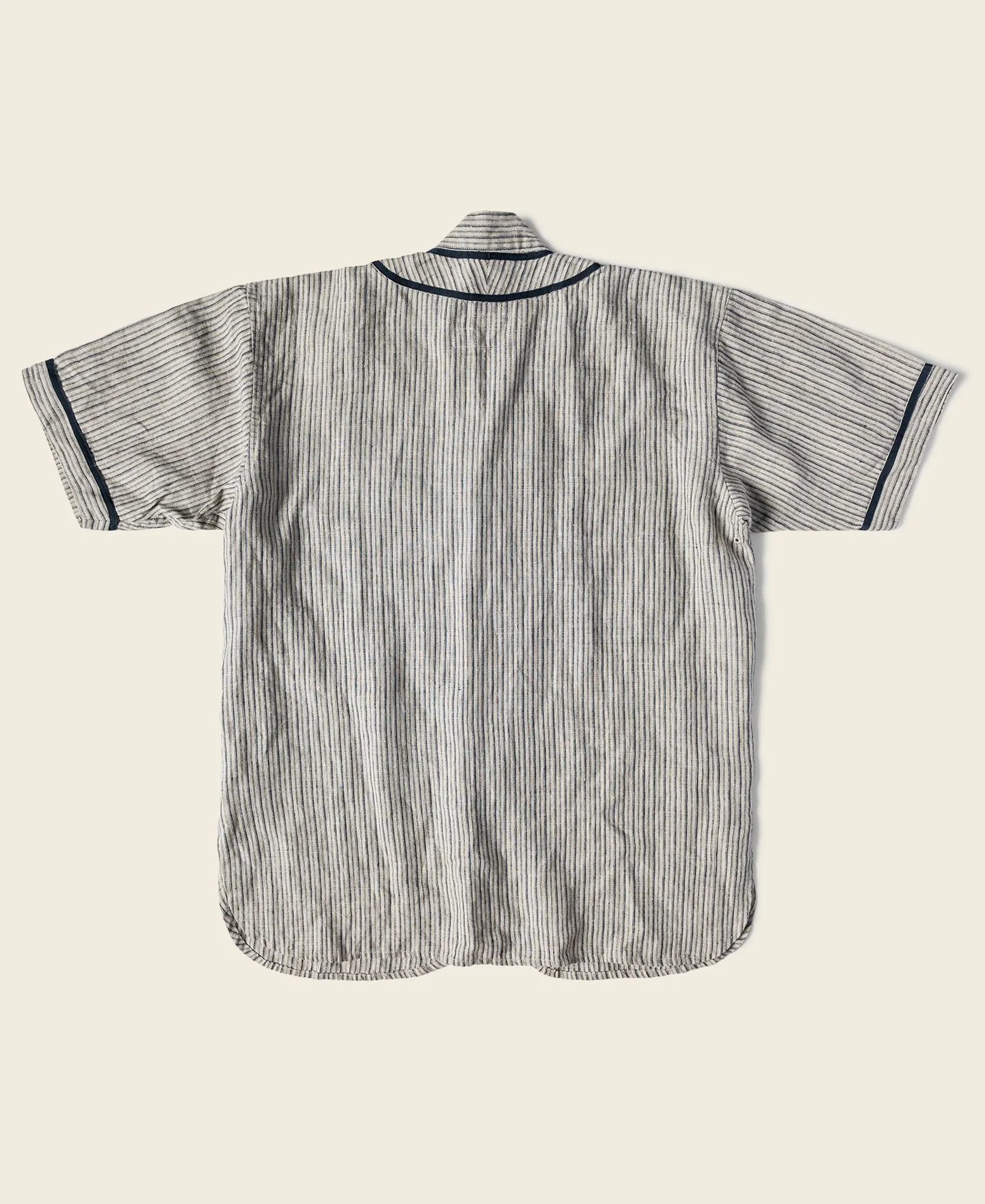 1930s Striped Linen Baseball Shirt