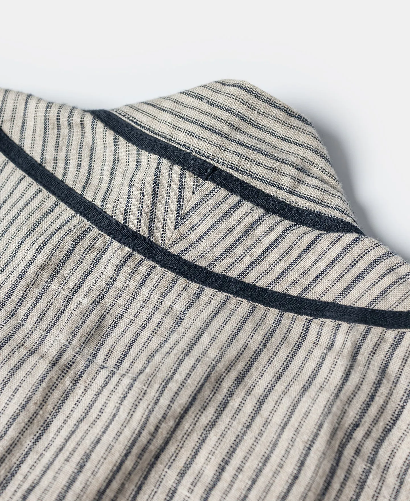 1930s Striped Linen Baseball Shirt