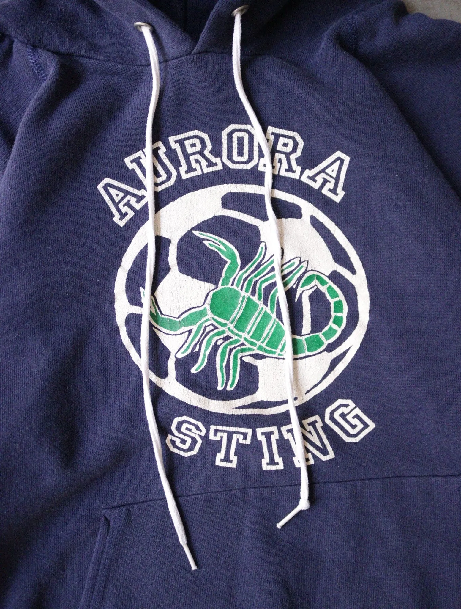 1980S AURORA STING SOCCER HOODED SWEATSHIRT