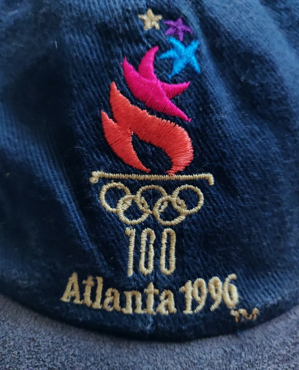 1996 blue Atlanta Olympic Games baseball cap