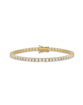 9CT Gold Round CZ Tennis Bracelet