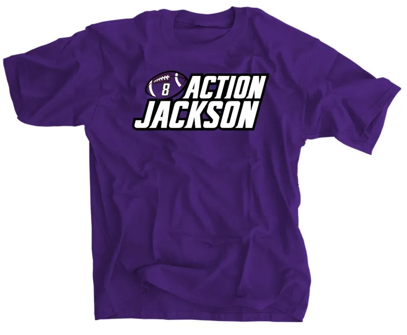 Action Jackson 8 Baltimore Fans Football T-Shirt