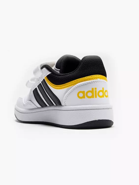 adidas  Junior Boys Adidas White/Black hoops Low 3.0 CF Trainers