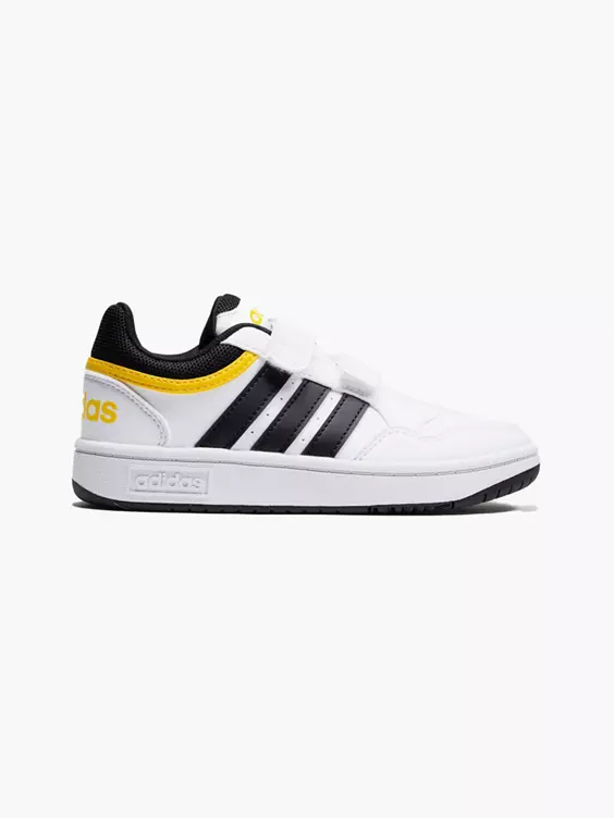 adidas  Junior Boys Adidas White/Black hoops Low 3.0 CF Trainers