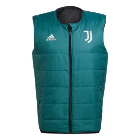 adidas Juventus Condivo 22 Reversible Padded Vest Gilet - Tech Green / Black