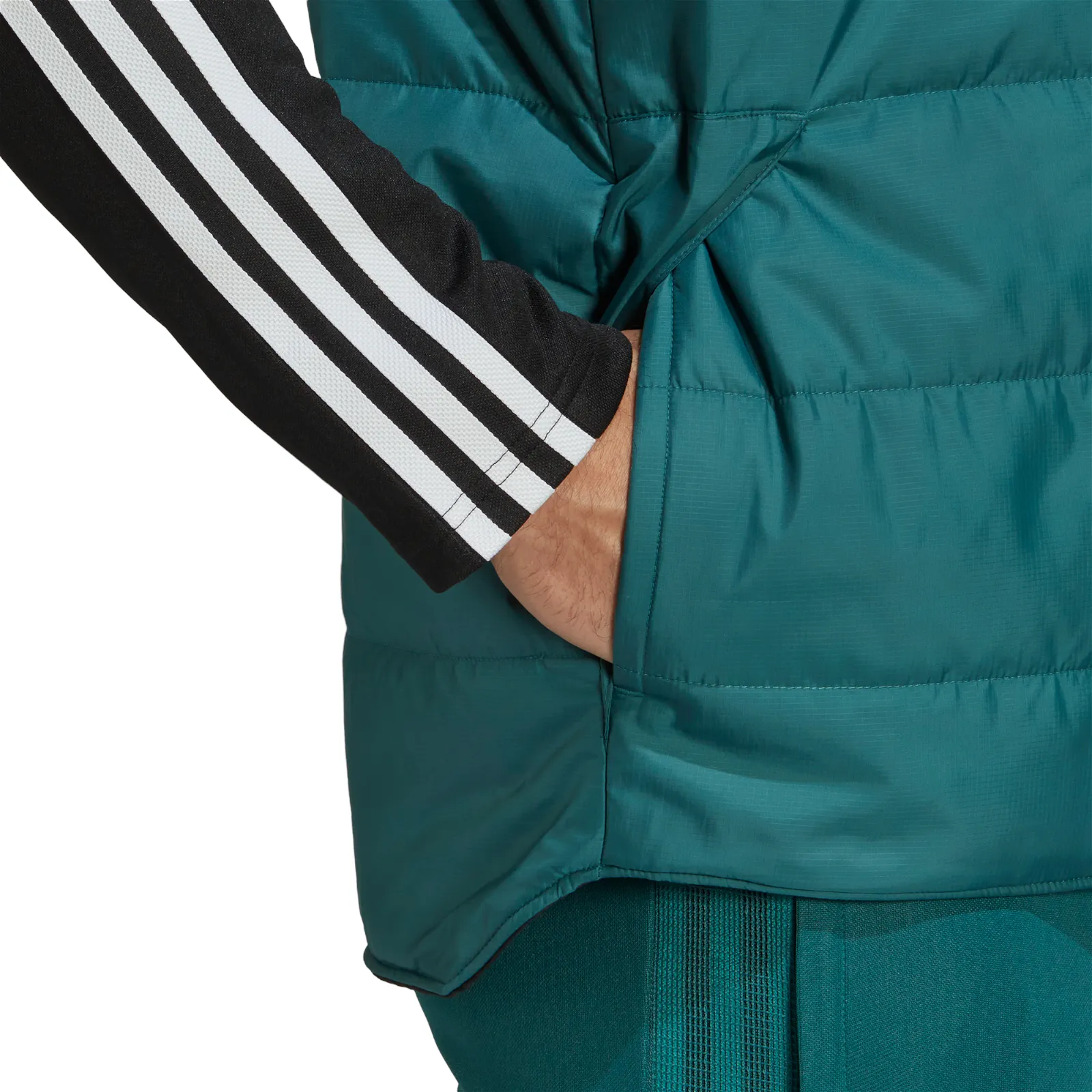 adidas Juventus Condivo 22 Reversible Padded Vest Gilet - Tech Green / Black