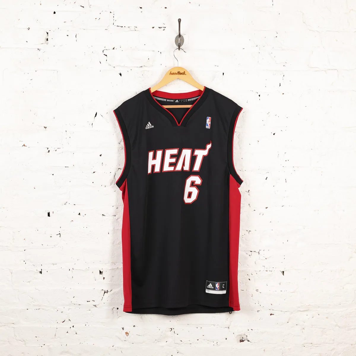 Adidas Miami Heat James Basketball Jersey - Black - L