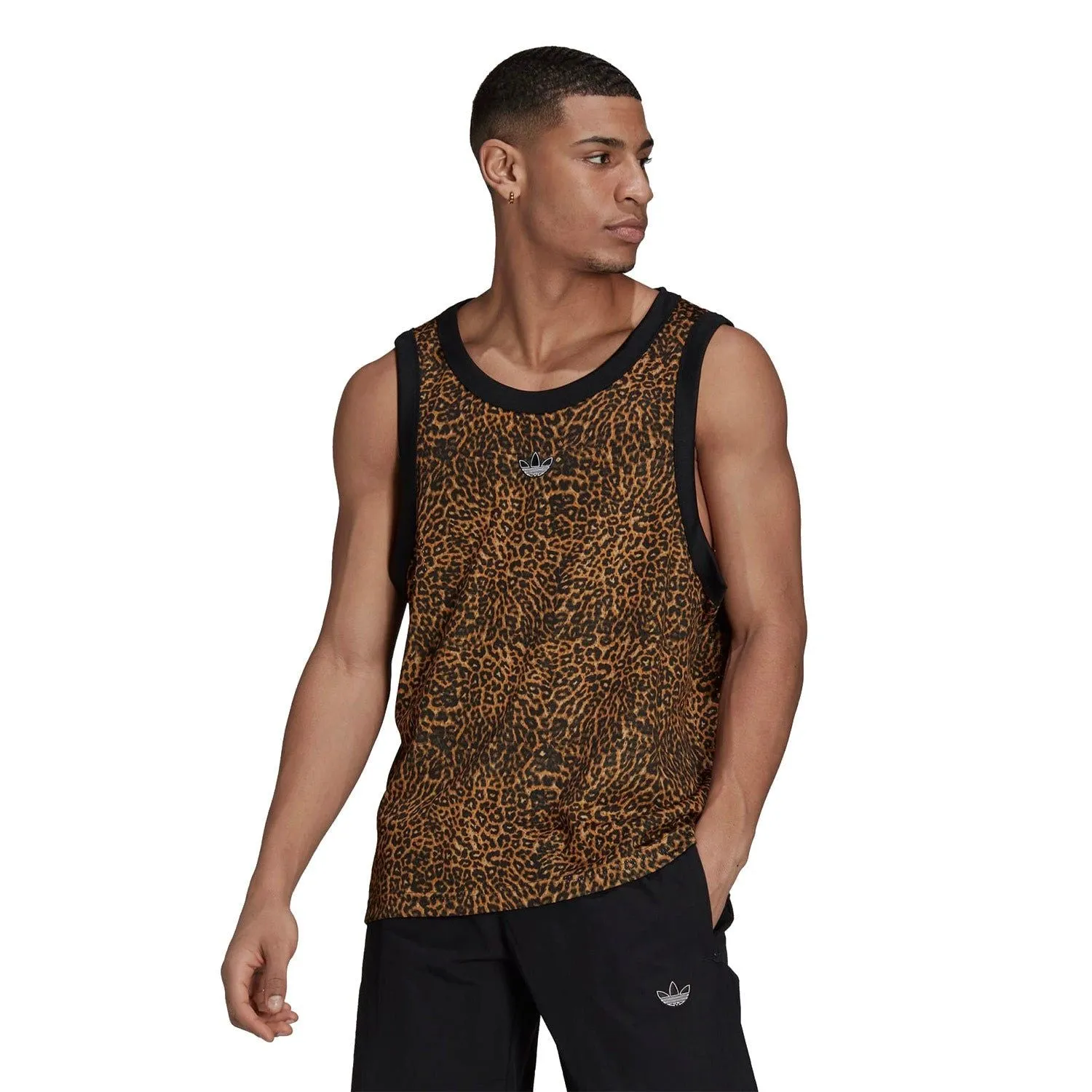 adidas Originals SPRT Allover Print Animal BB Vest - Beige Tone