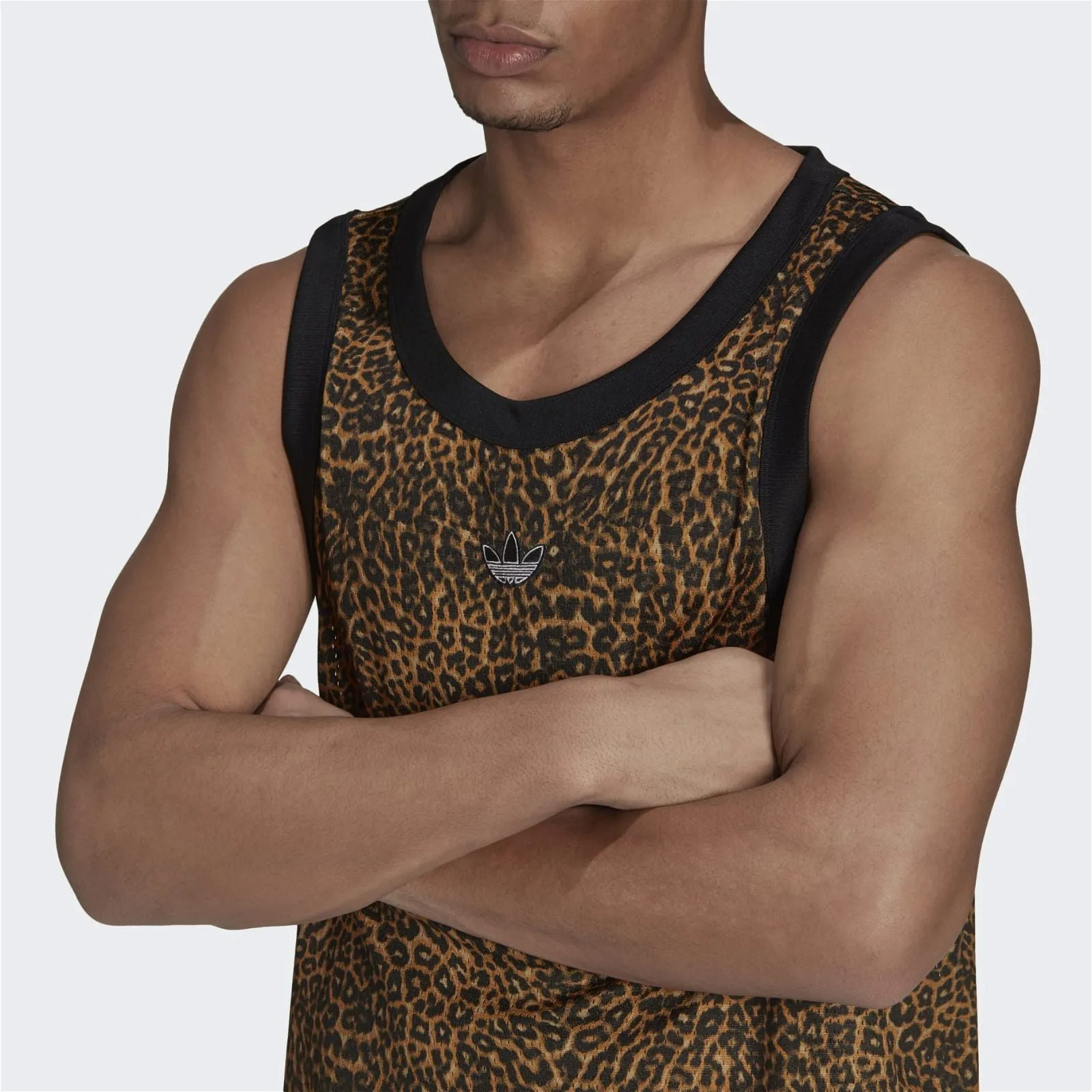 adidas Originals SPRT Allover Print Animal BB Vest - Beige Tone