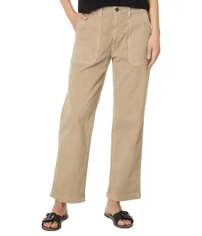 AG Jeans Analeigh High-Rise Straight Crop in Sulfur Desert Taupe