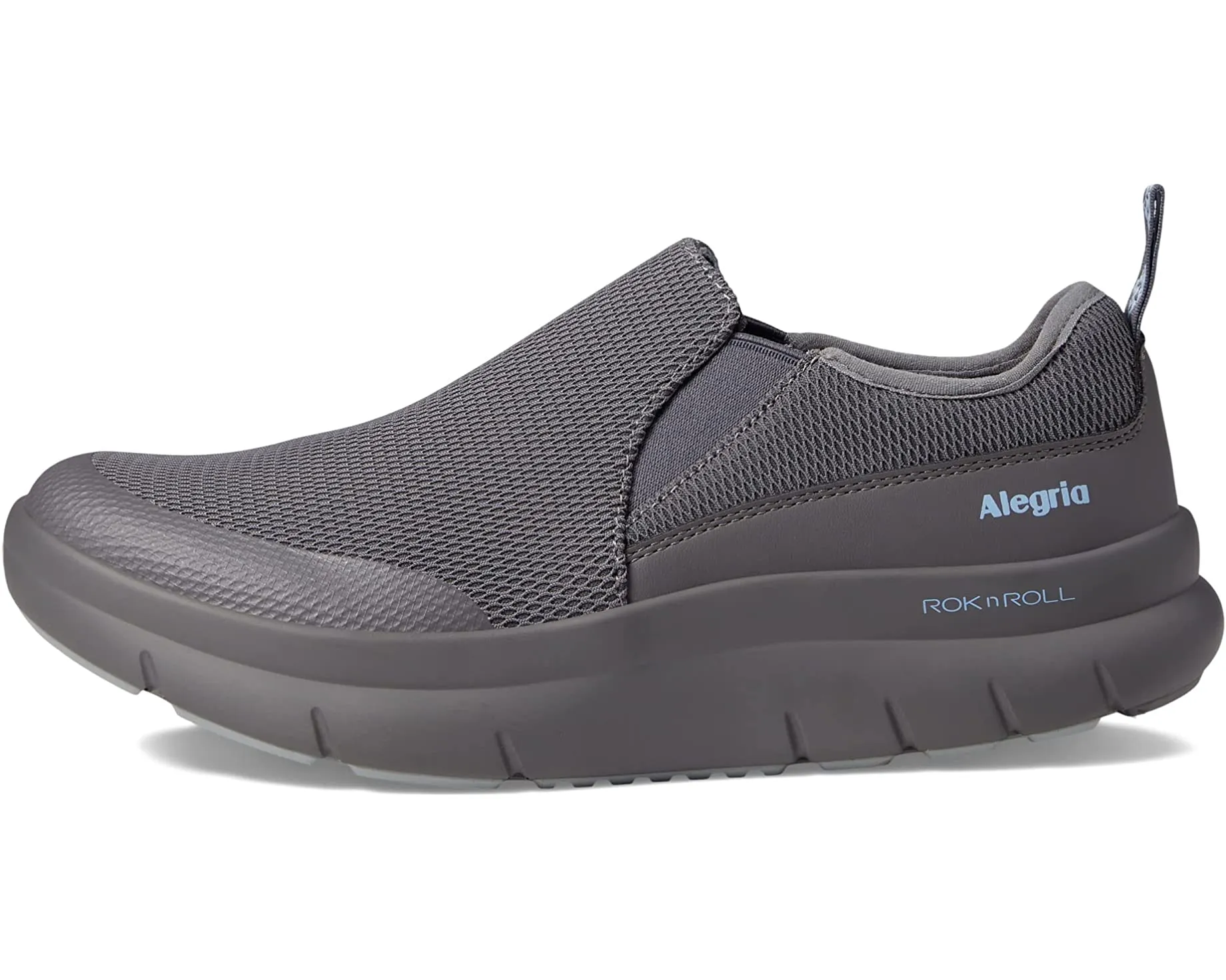 Alegria Shift Lead Mesh Slip On Rocker Tennis Shoe- Graphite