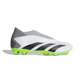 All Gender Predator Accuracy .3 Laceless FG Soccer Shoe - Cloud White/ Core Black / Lucid Lemon- Regular (D)