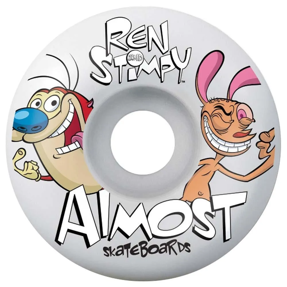 Almost Ren & Stimpy Drain Factory Complete Skateboard Yellow 8