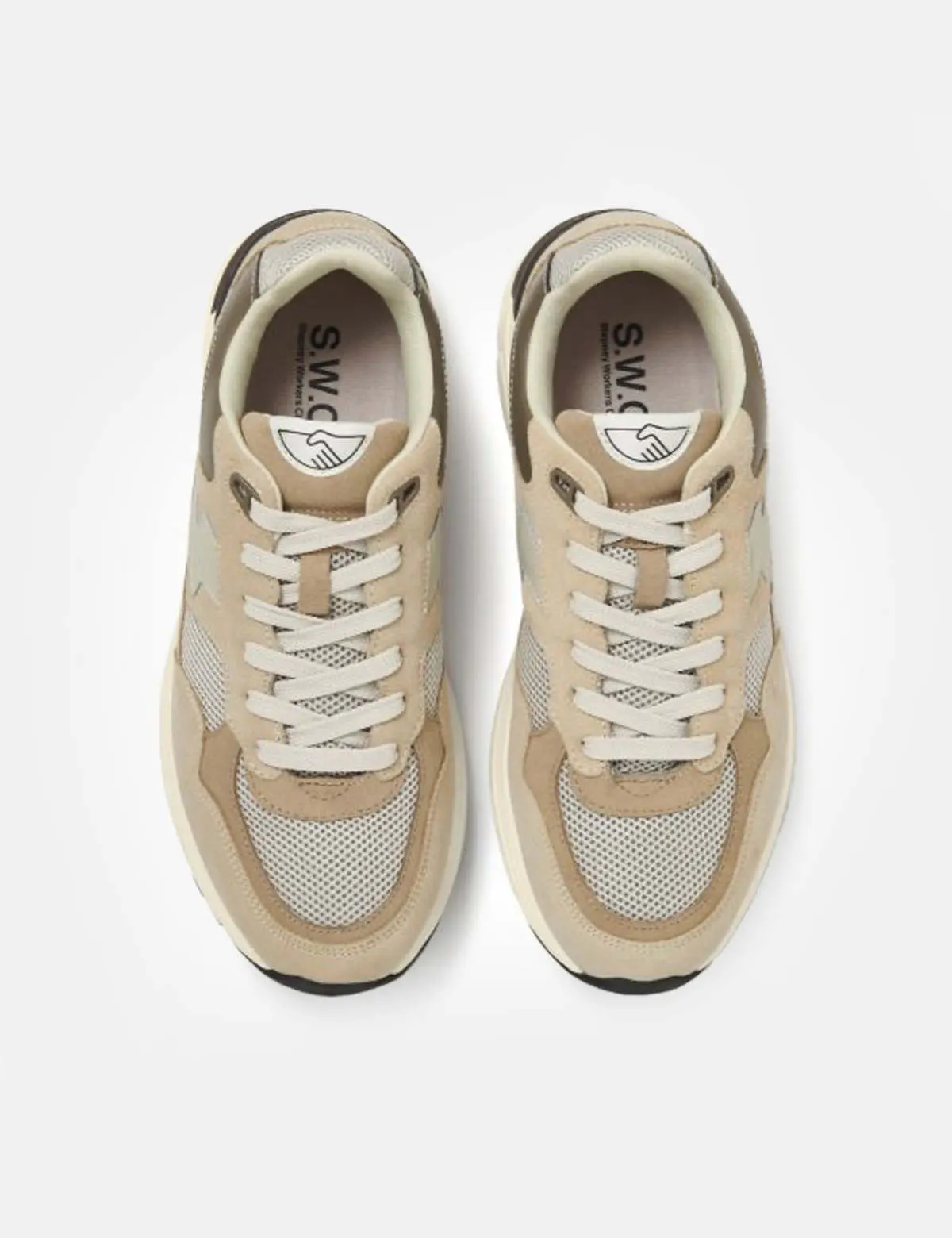 Amiel S-Strike Trainers Suede Mix - Sand