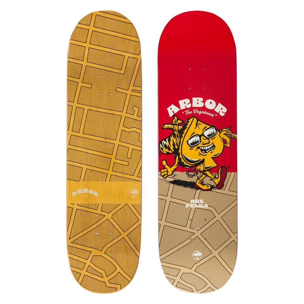 Arbor Skateboard Deck Ace Pelka 8.75 Vagabond Multi Colour 8.75