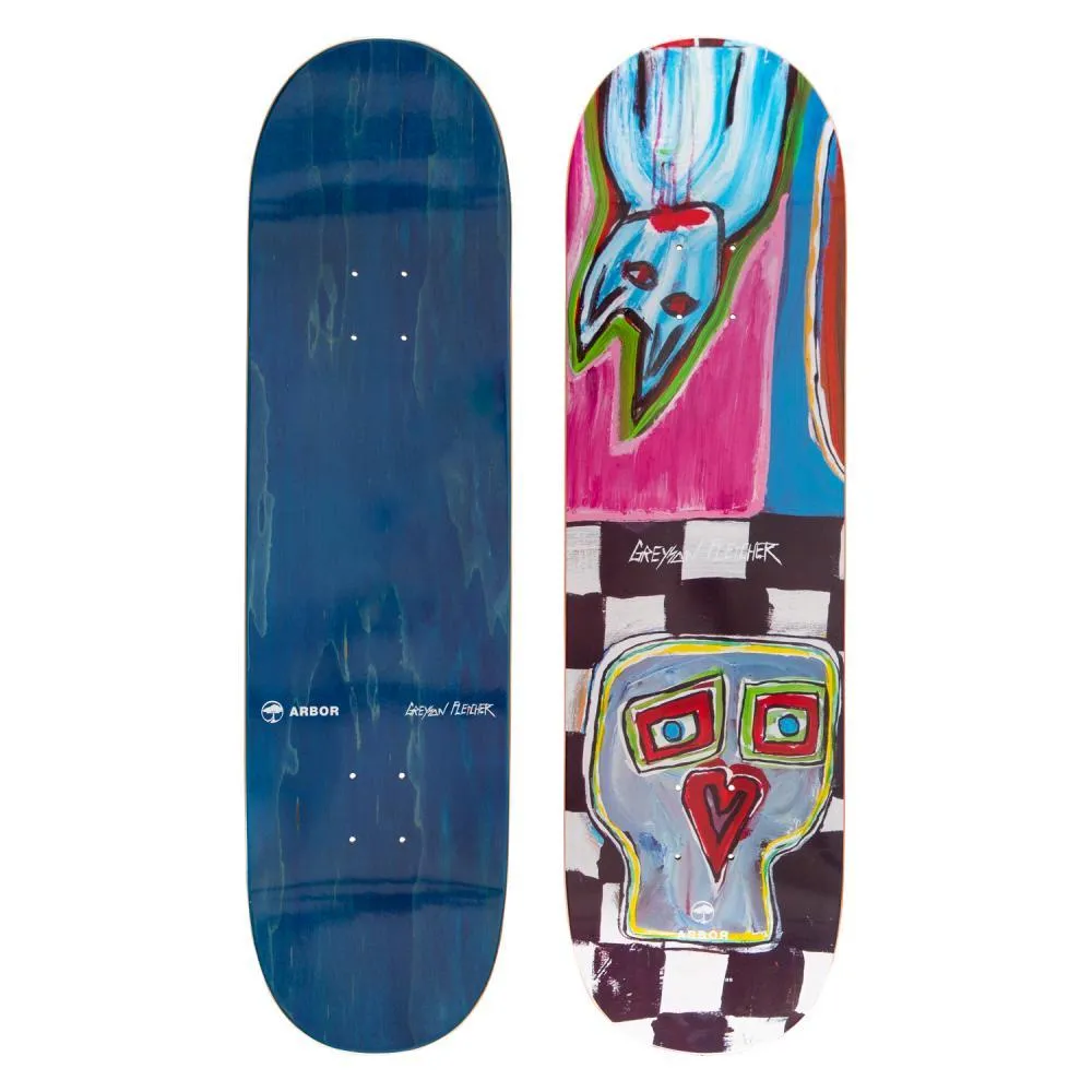 Arbor Skateboard Deck Greyson 8.625 Checker Multi Colour 8.625