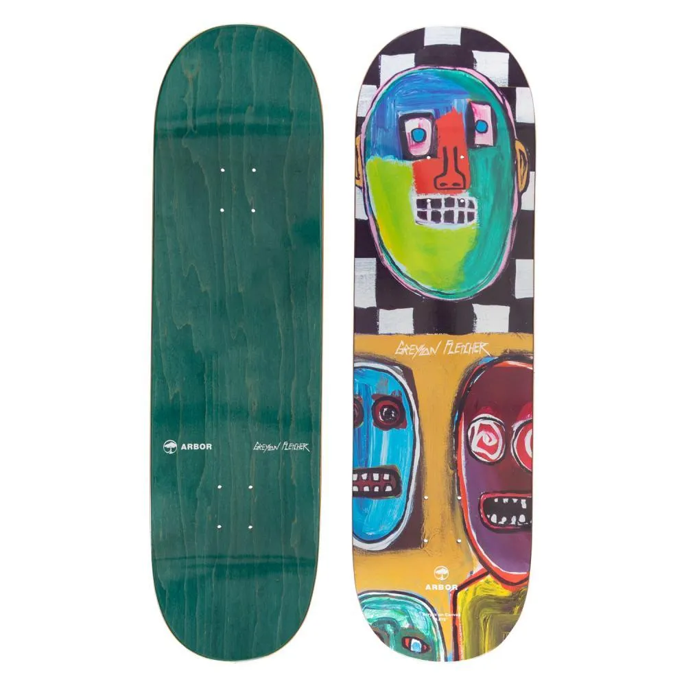 Arbor Skateboard Deck Greyson 8.875 Checker Multi Colour 8.875