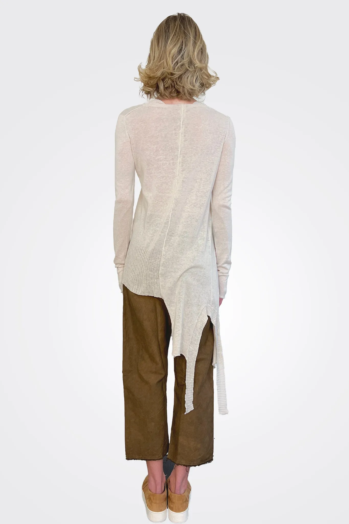 Asymmetrical Cardigan - Natural