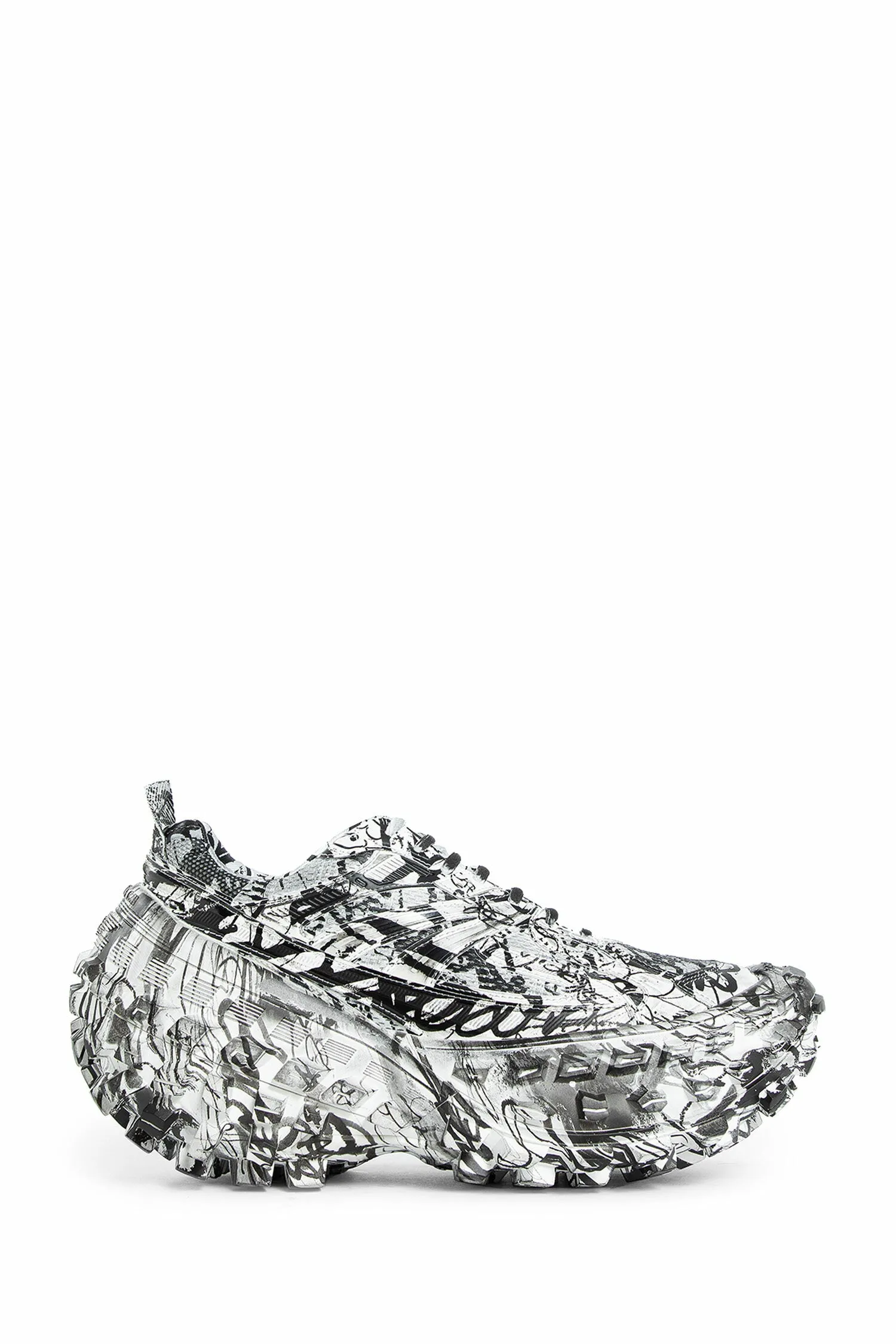 balenciaga graffiti print bouncer sneakers