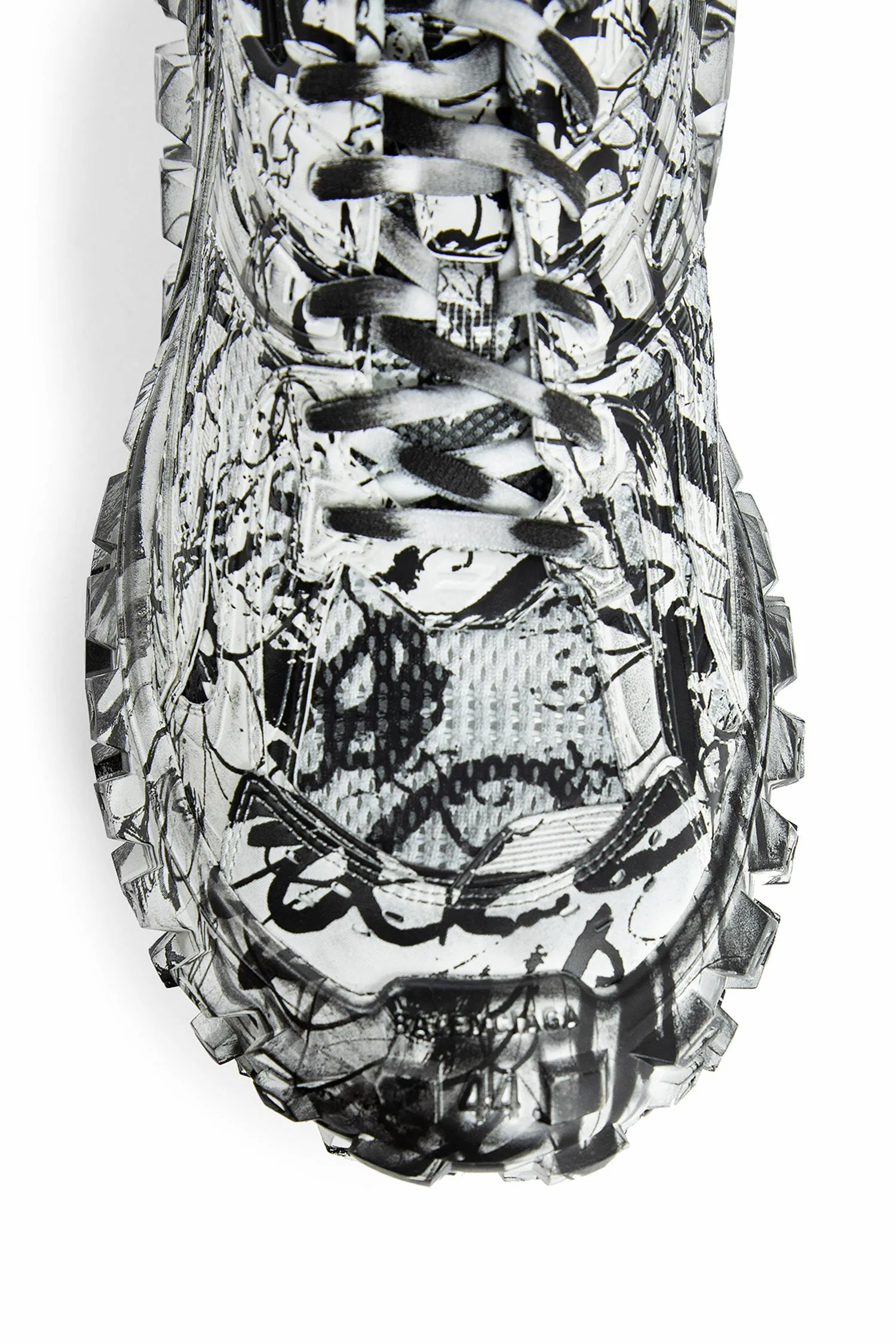 balenciaga graffiti print bouncer sneakers