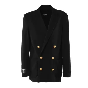 Balmain Black And Gold Balmain Unisex Double-Breasted Jacket