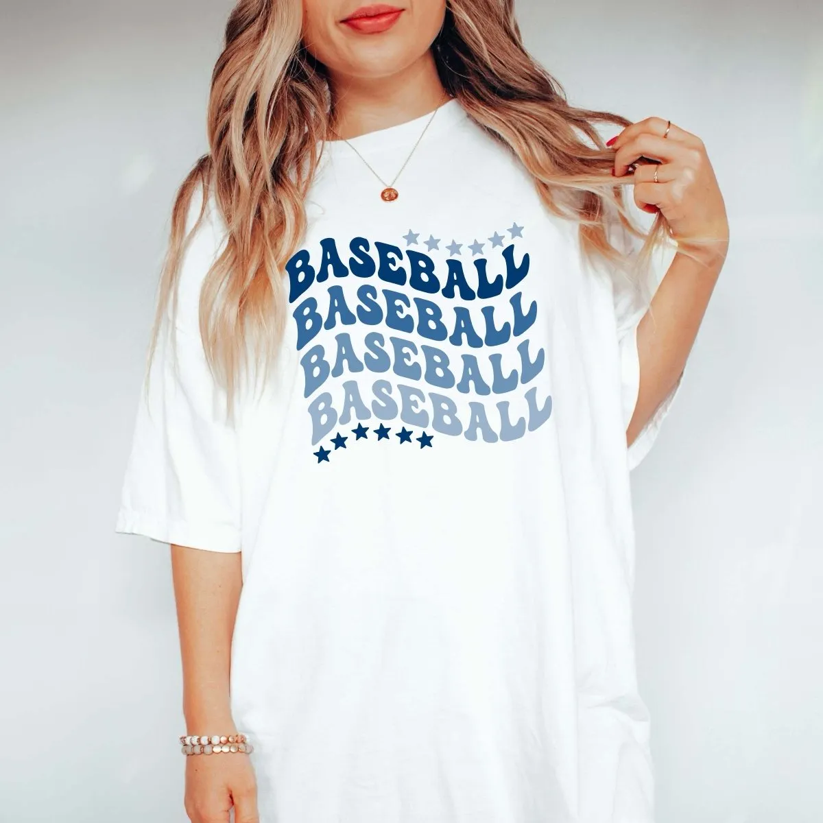 Baseball Wavy Repeat Comfort Color Tee