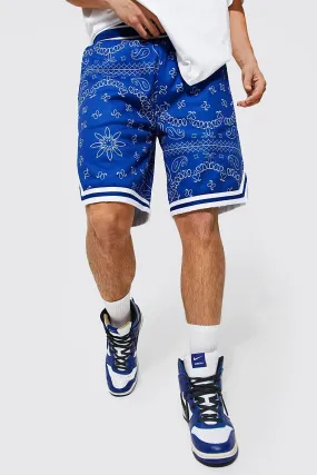 Basketball Bandana Short With Sports Rib | boohooMAN UK