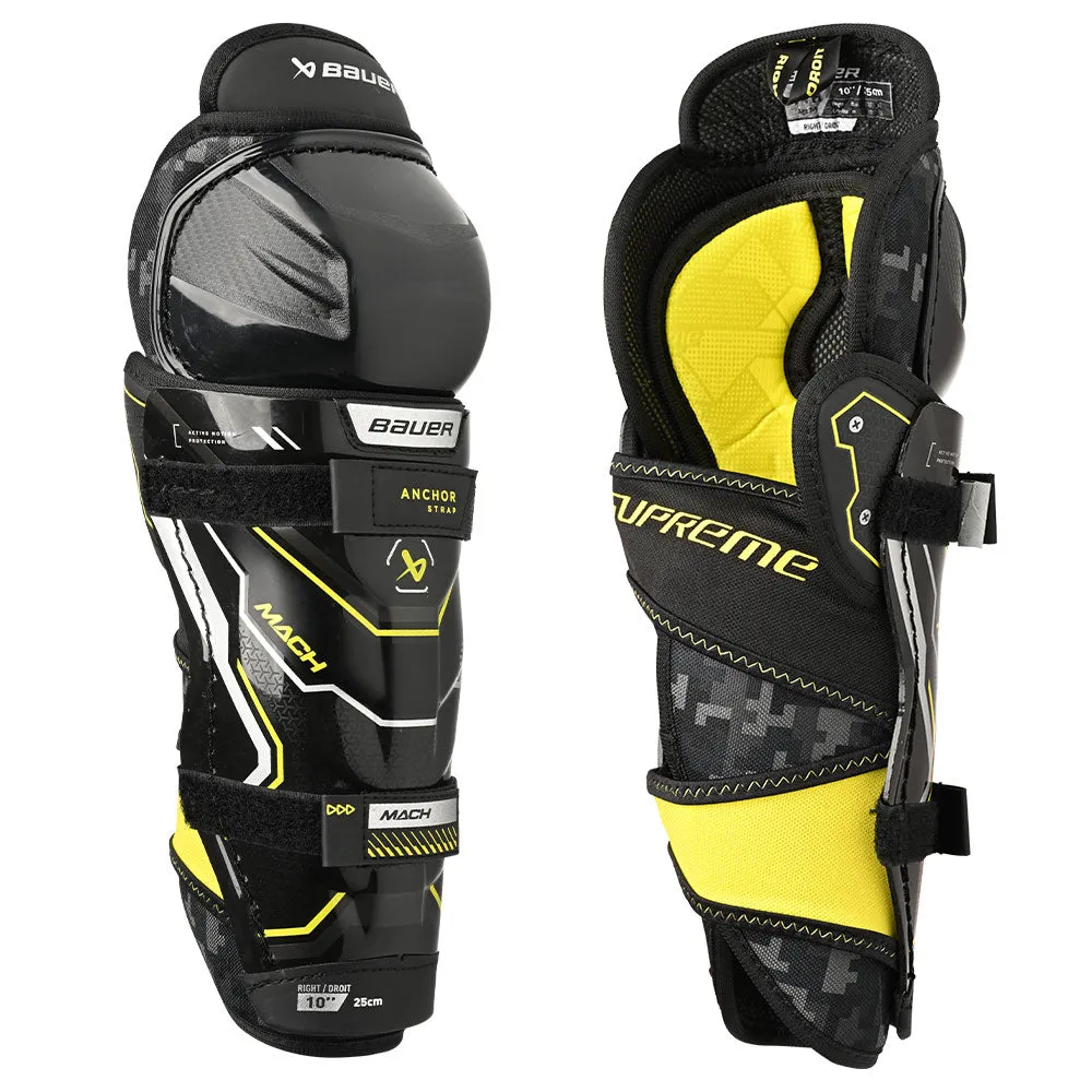 BAUER SUPREME MACH YOUTH HOCKEY SHIN PADS