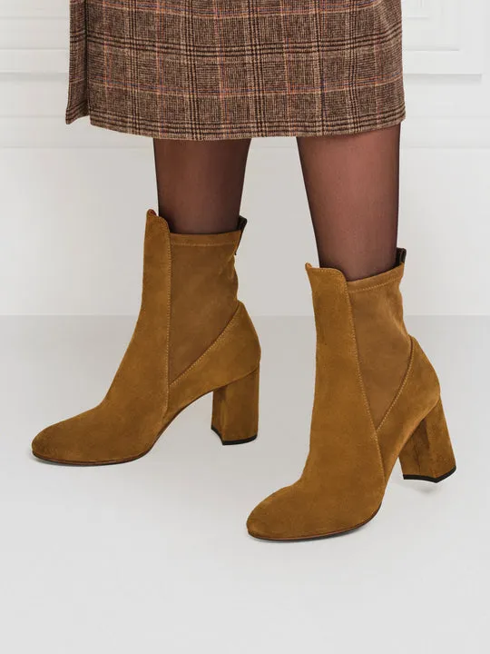 Belgravia tan Heeled Ankle Boots