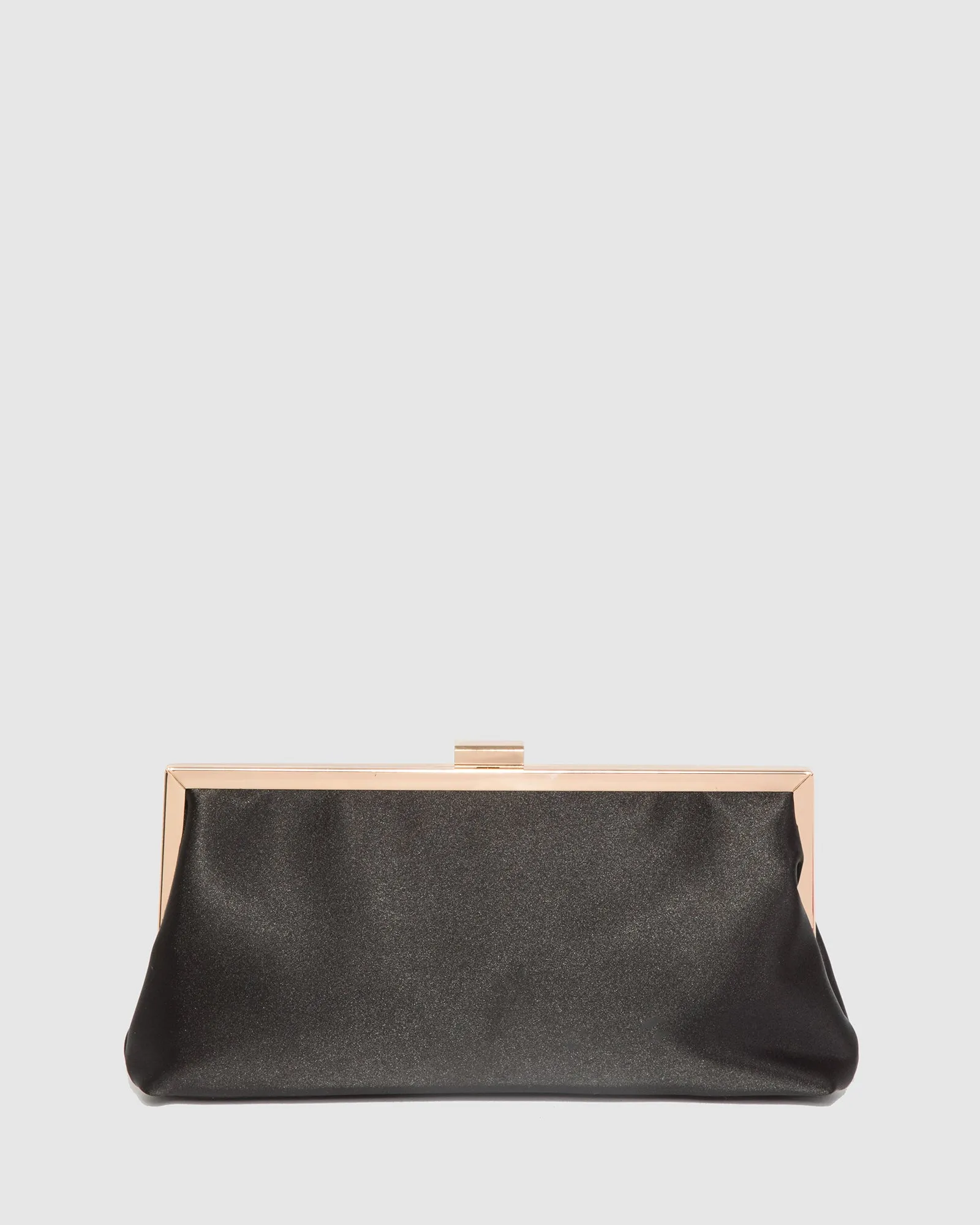 Black Arya Satin Clutch Bag