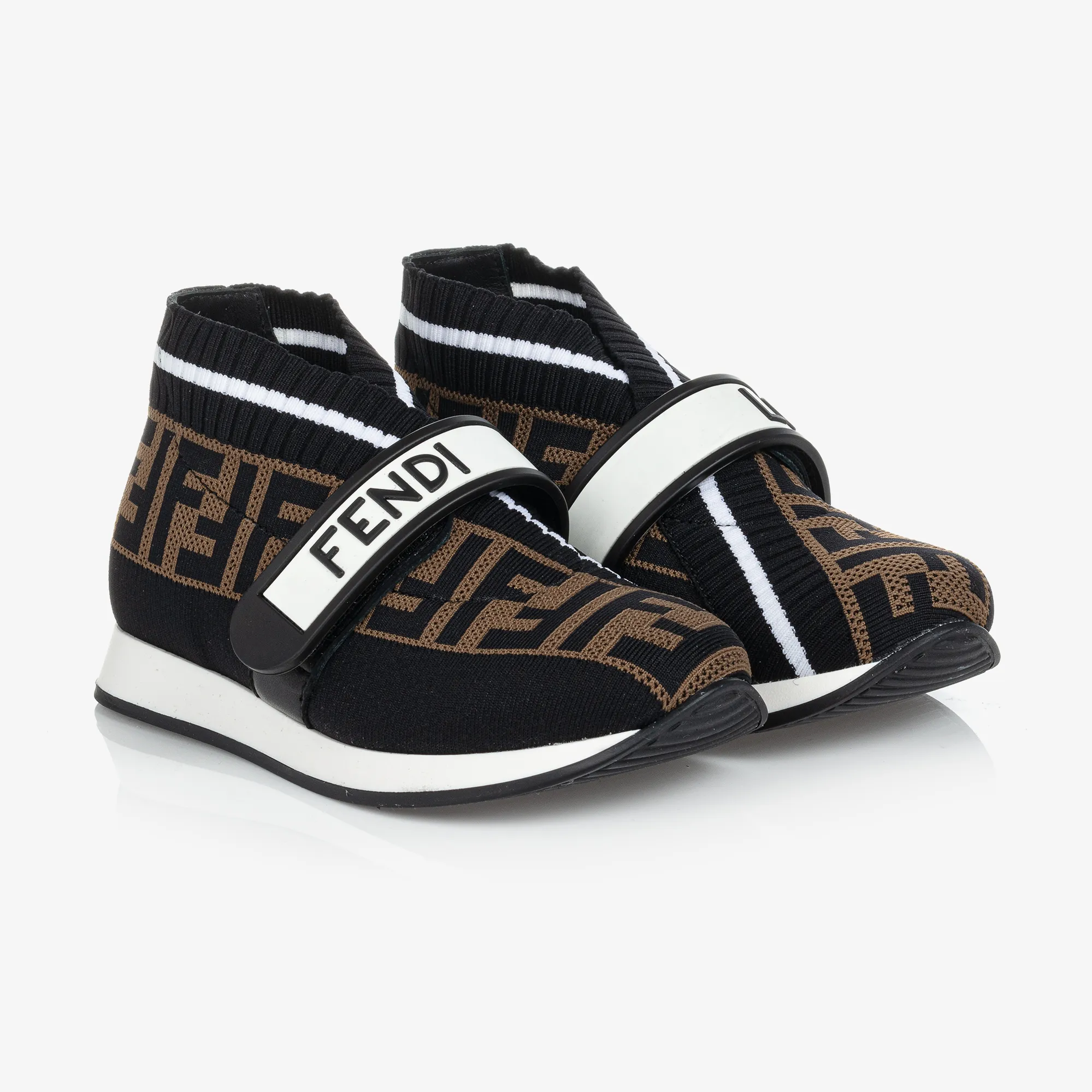 Black FF Logo Trainers