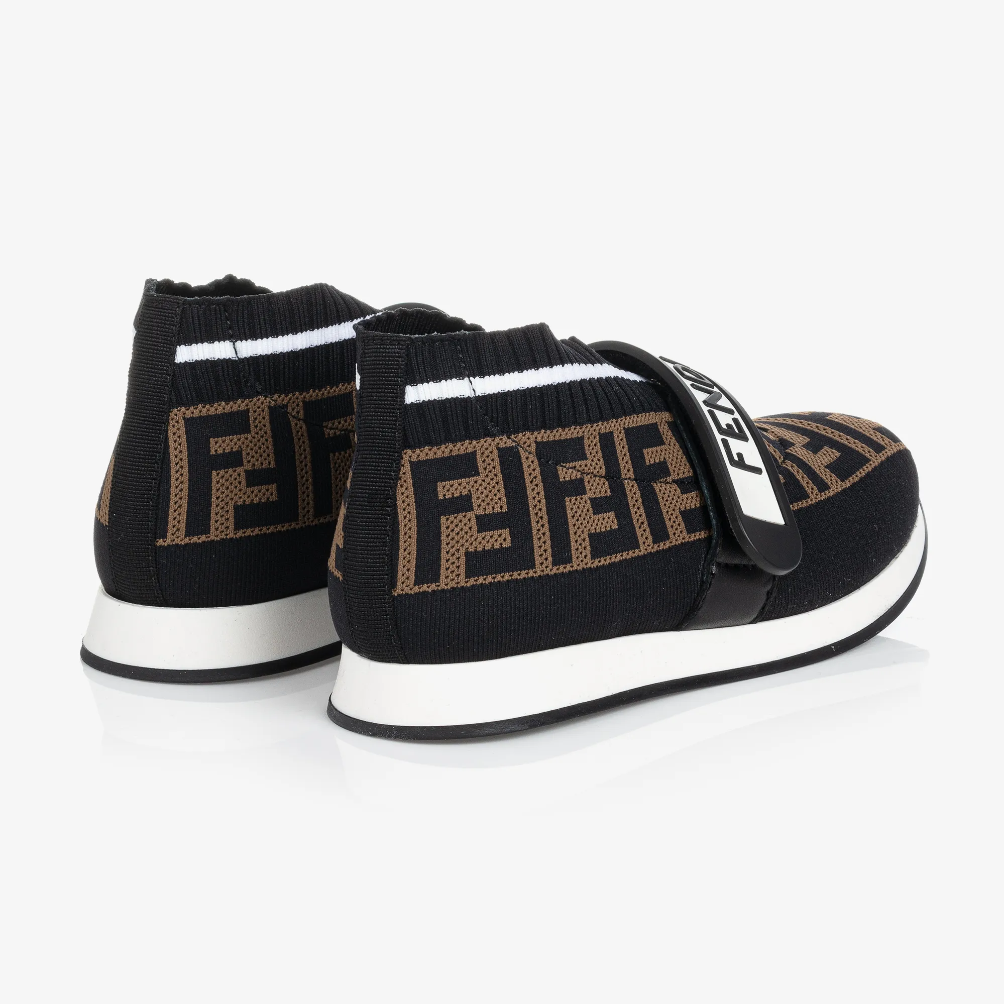 Black FF Logo Trainers