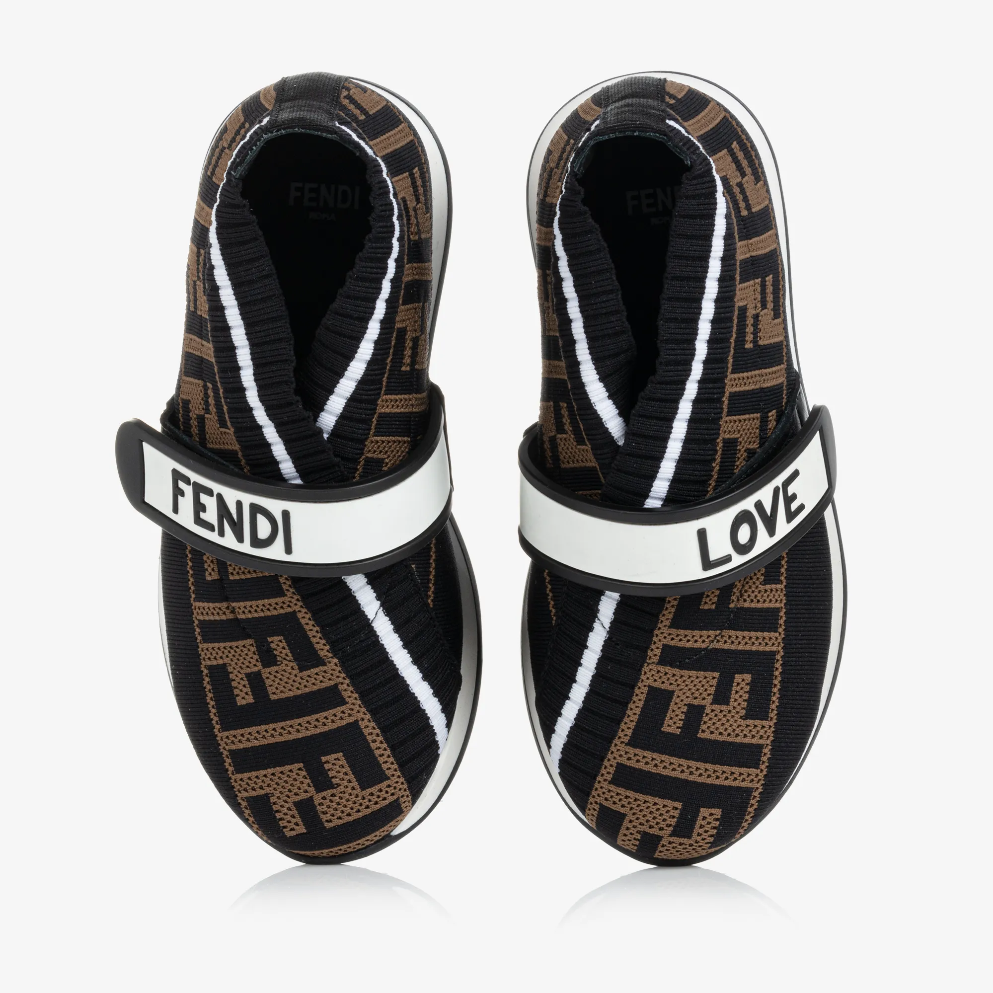 Black FF Logo Trainers