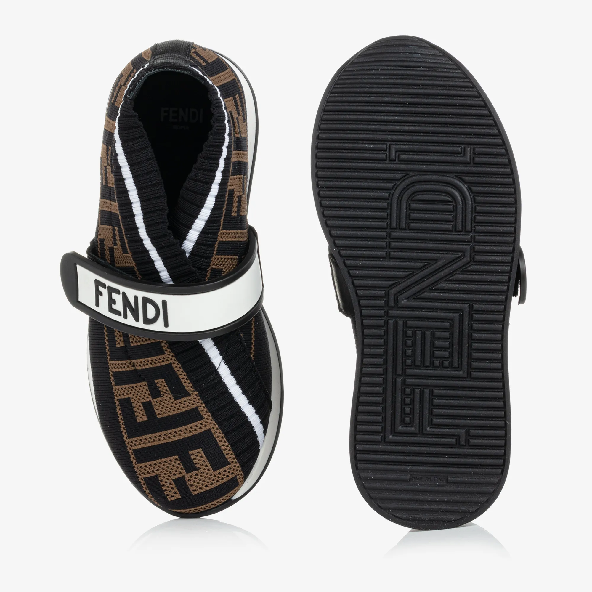 Black FF Logo Trainers