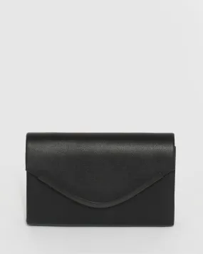 Black Lila Curve Clutch Bag