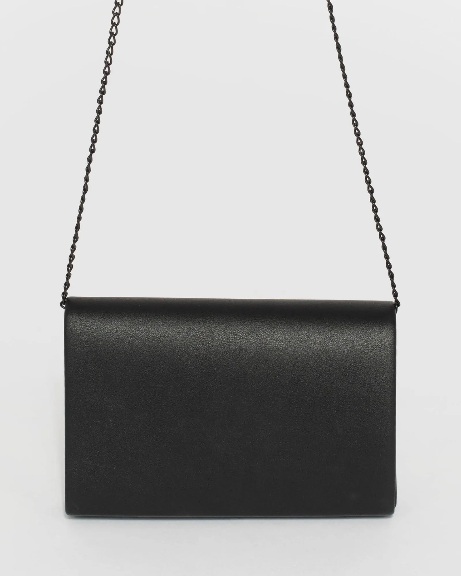 Black Lila Curve Clutch Bag