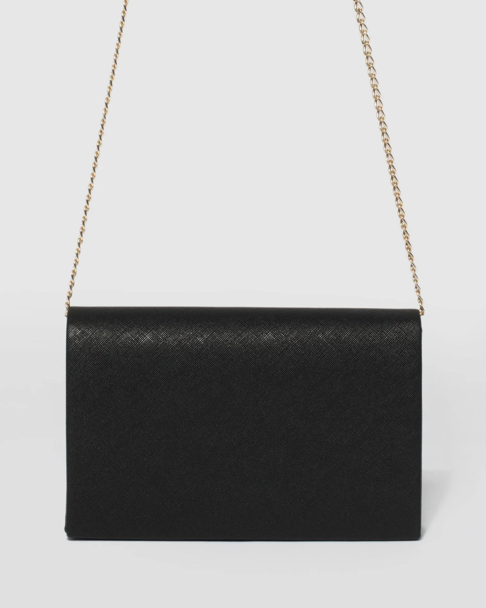 Black Lila Envelope Clutch Bag