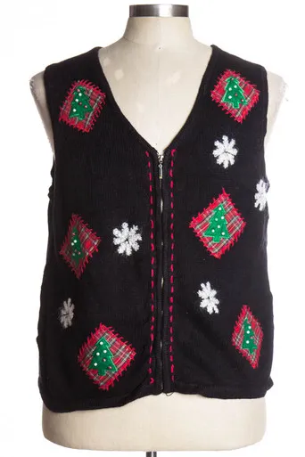 Black Ugly Christmas Vest 36974