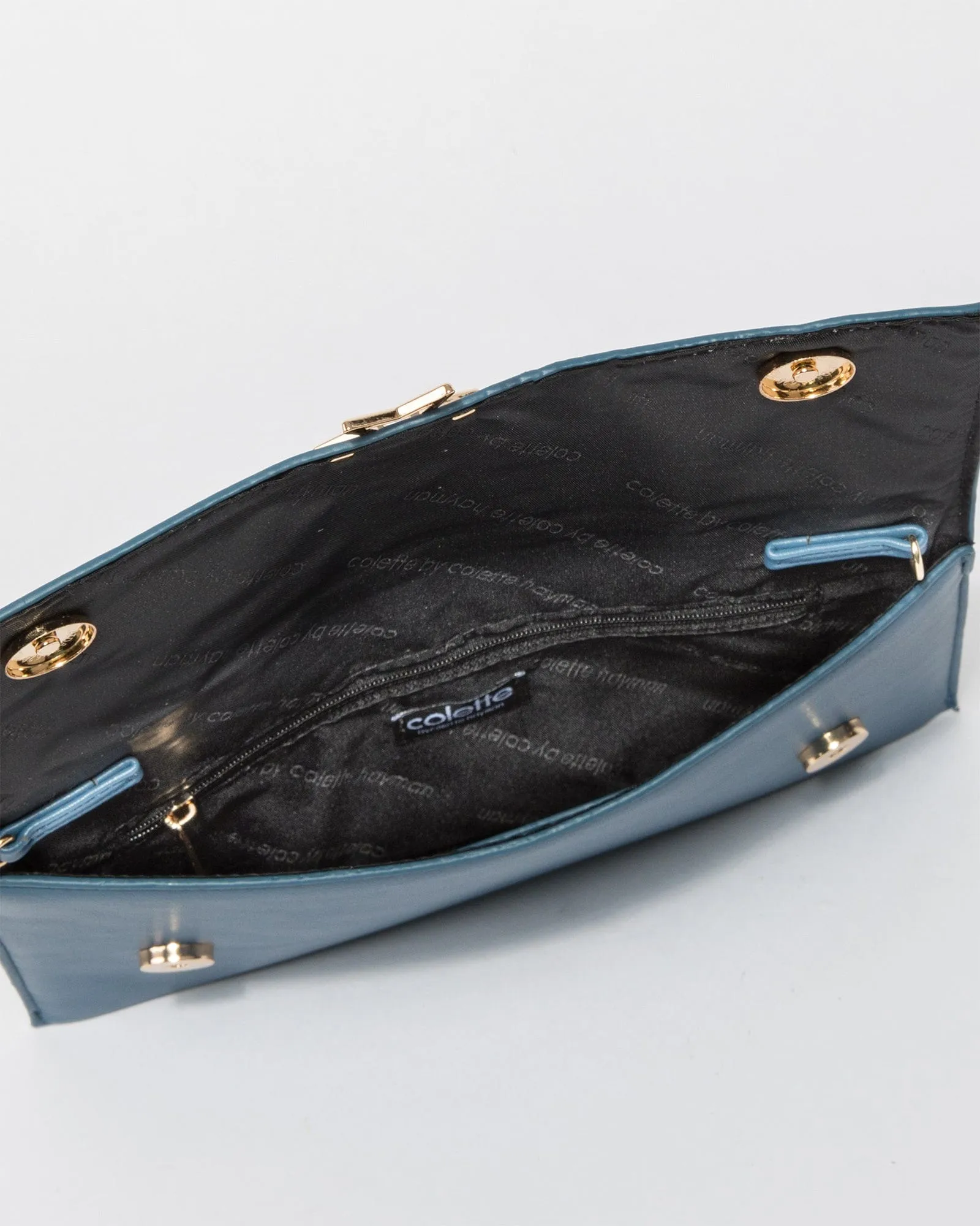 Blue Dani Envelope Clutch Bag