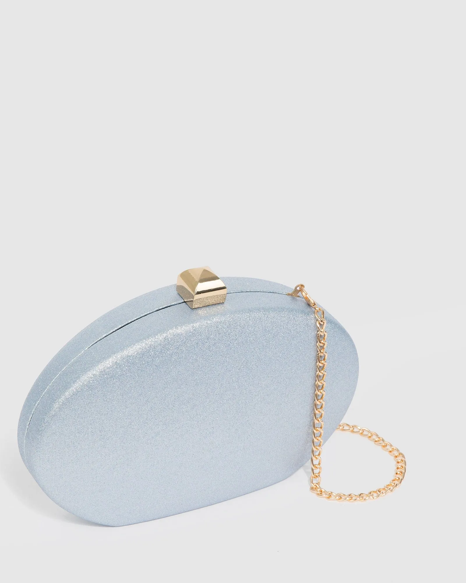 Blue Gracie Hardcase Clutch Bag