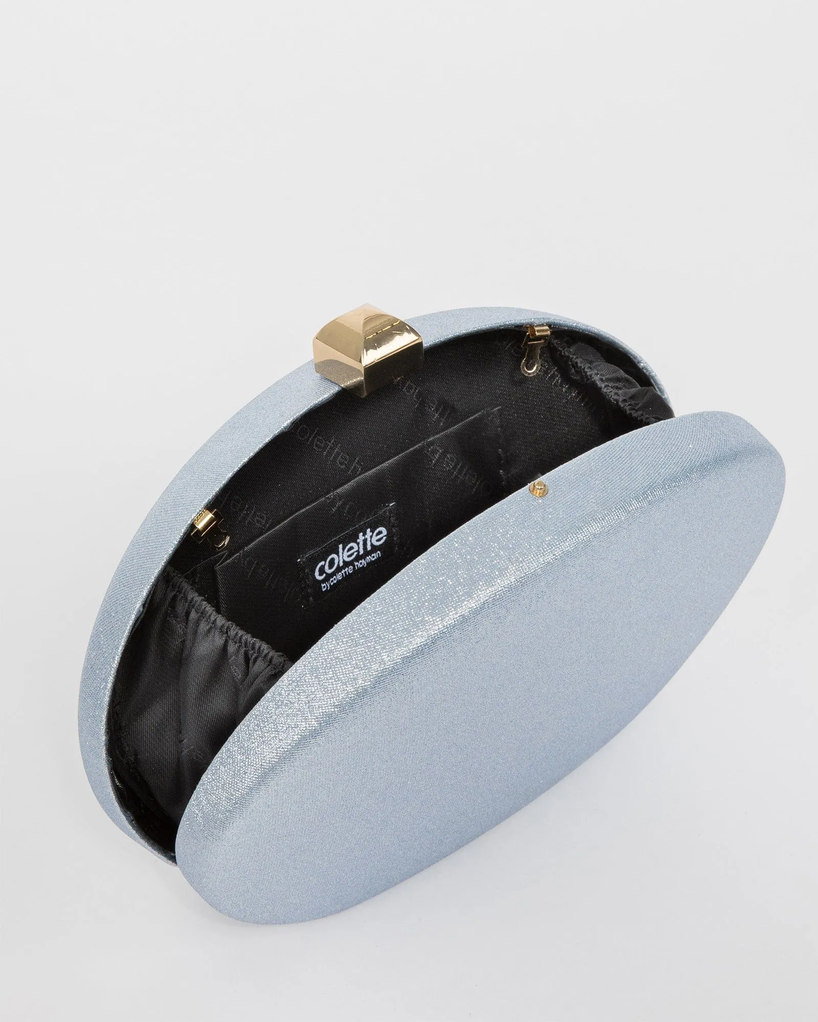 Blue Gracie Hardcase Clutch Bag