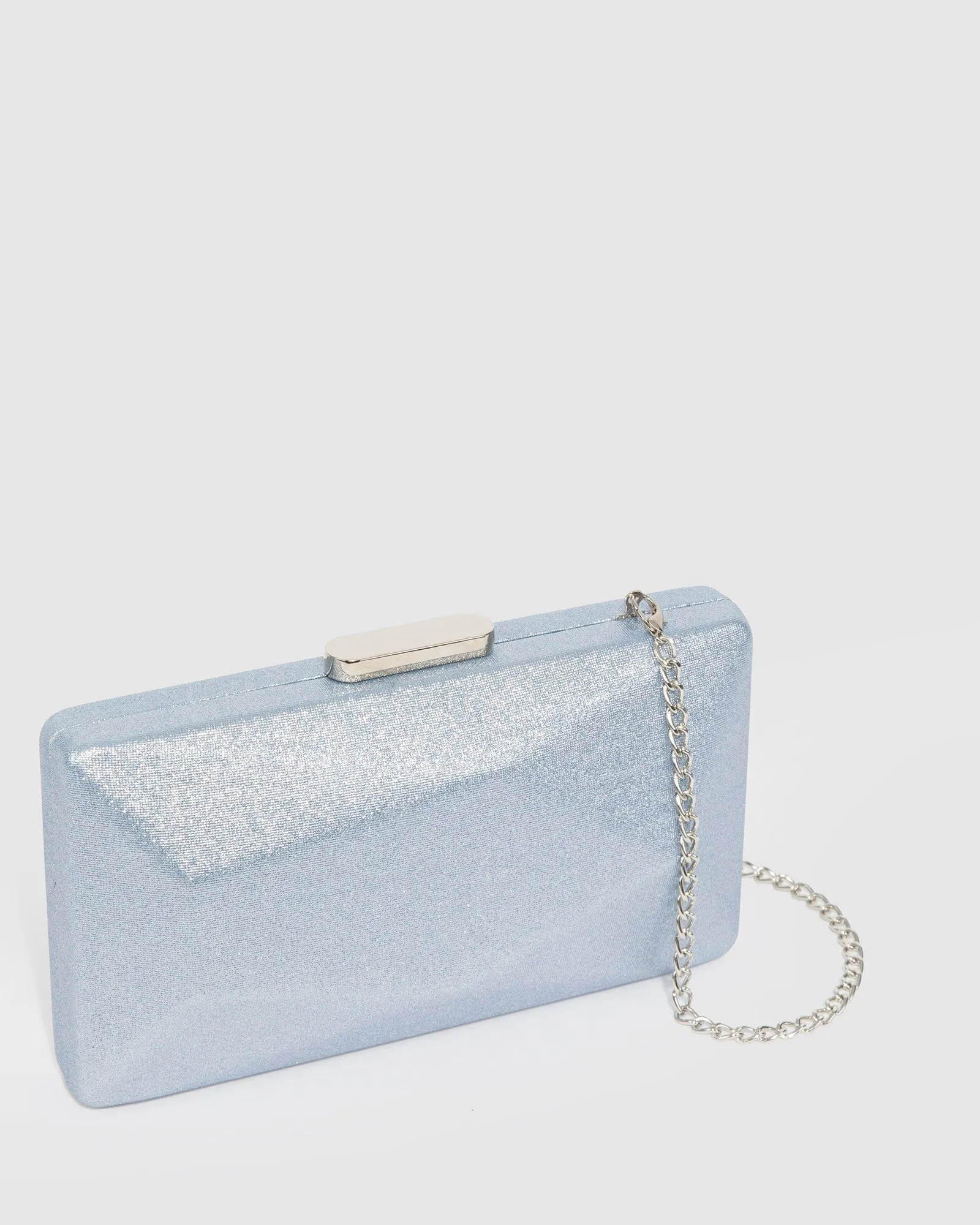 Blue Liza Geo Hardcase Clutch Bag