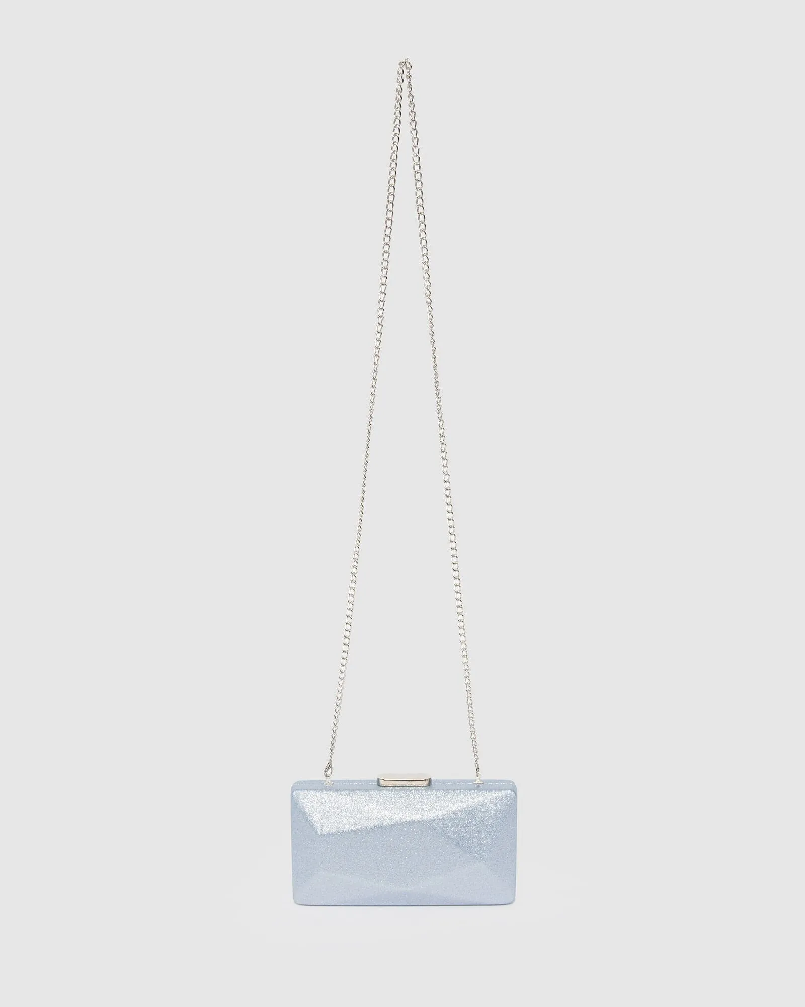 Blue Liza Geo Hardcase Clutch Bag