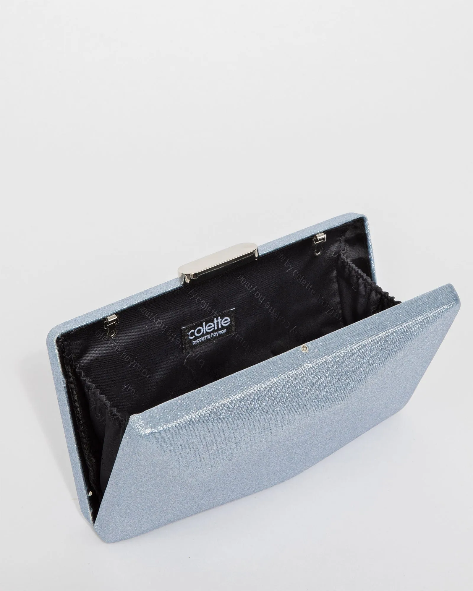 Blue Liza Geo Hardcase Clutch Bag