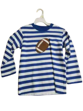 Blue L/S Stripe Tee - Football