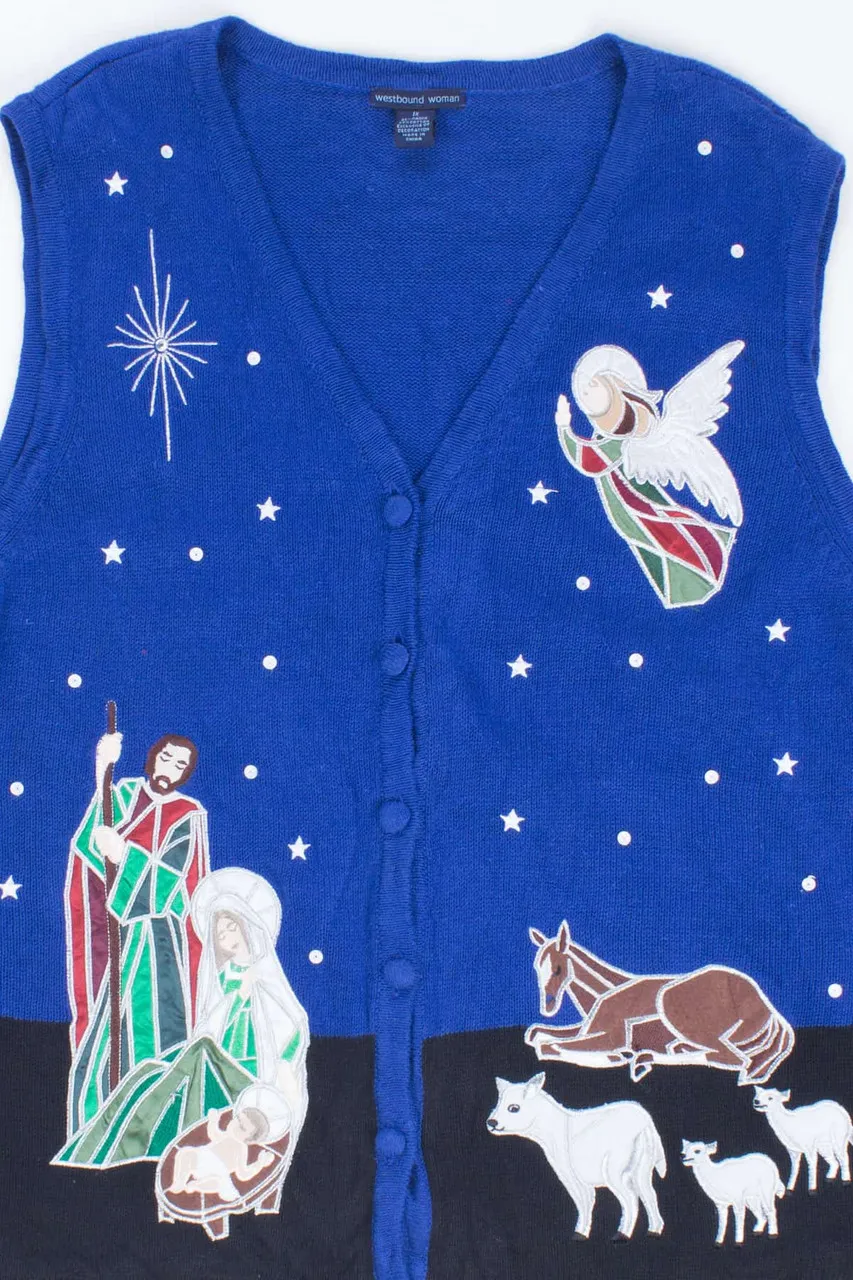 Blue Ugly Christmas Vest 54721