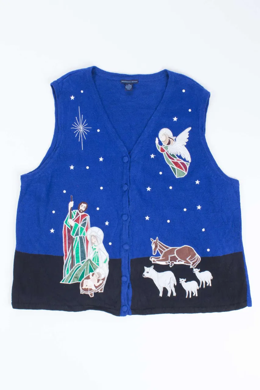 Blue Ugly Christmas Vest 54721