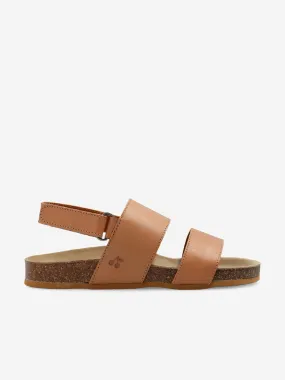 Bonpoint Boys Leather Agostino Sandals in Brown