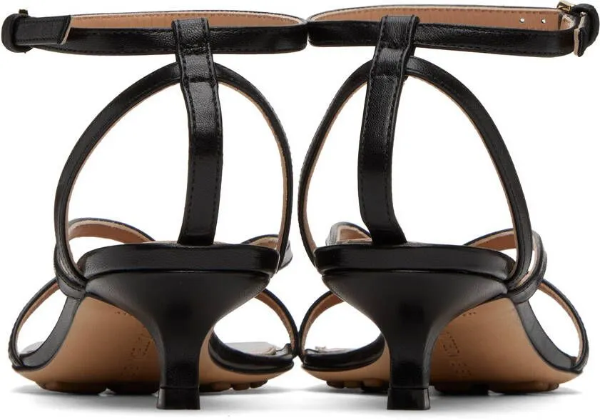 Bottega Veneta Black Lounge Heeled Sandals